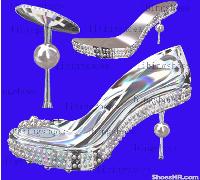 3D水晶珍珠鞋